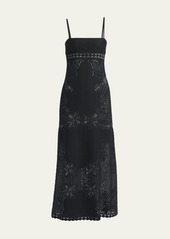 Valentino Garavani Guipure Lace Sleeveless Midi Dress