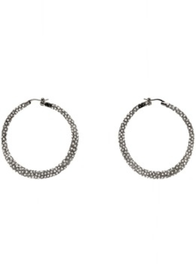 Valentino Garavani Gunmetal Shadowshine Metal & Crystal Earrings