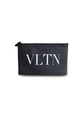 Valentino Garavani Large Vltn Document Case In Black Leather