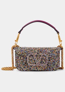 Valentino Garavani Locò Small embellished silk shoulder bag