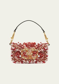 Valentino Garavani Loco Small Coral Jewel Chain Shoulder Bag