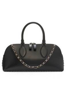 Valentino Garavani Medium Rockstud Leather East/West Duffle Bag
