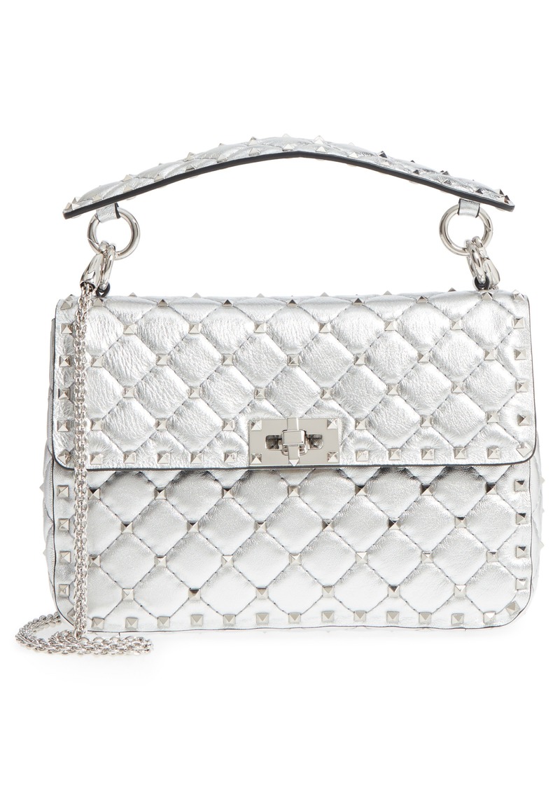 valentino silver rockstud bag