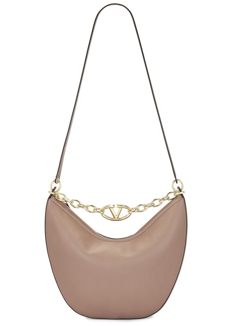 Valentino Garavani Medium V Logo Moon Hobo Bag