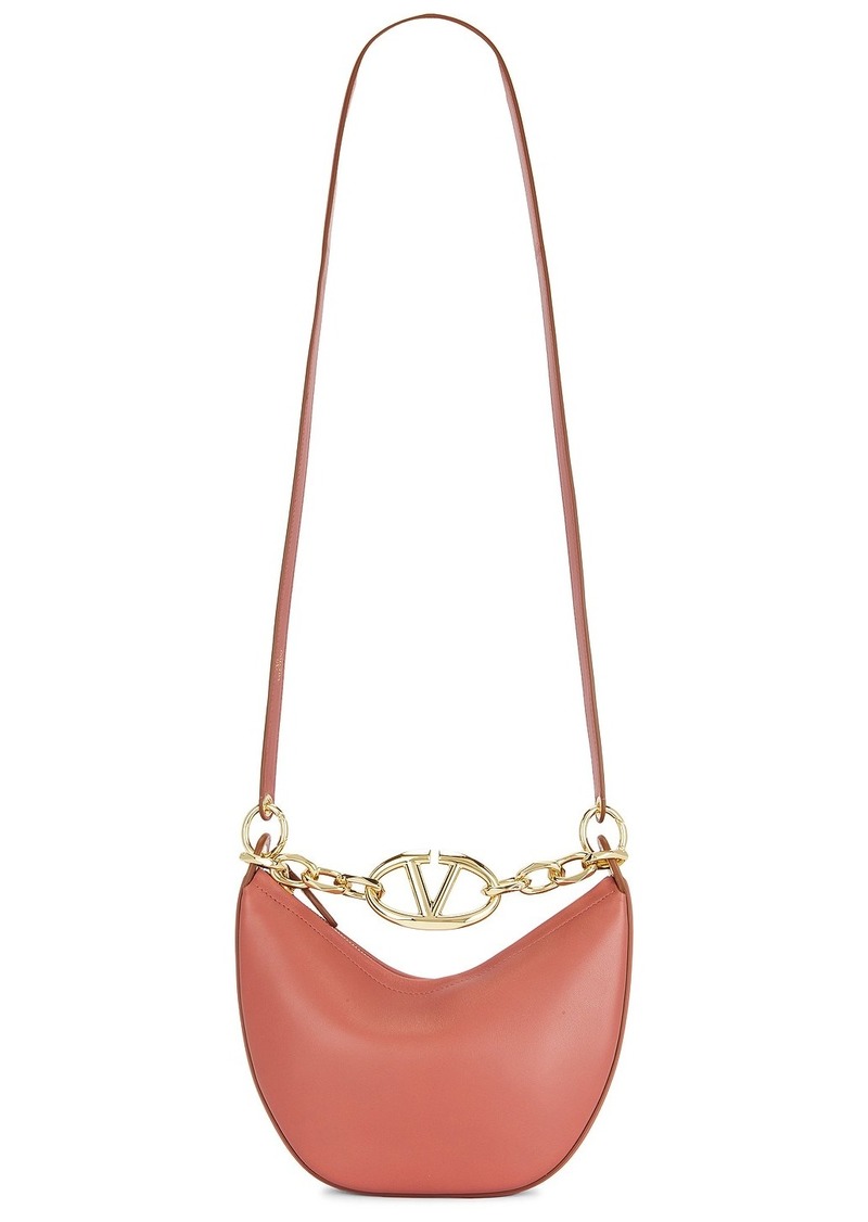 Valentino Garavani Mini V Logo Moon Hobo Bag