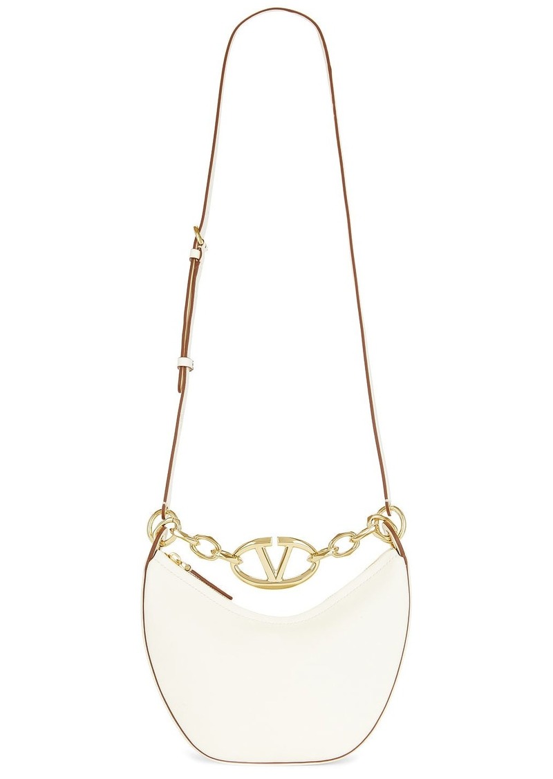 Valentino Garavani Mini V Logo Moon Hobo Bag