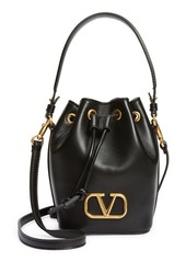 Valentino Garavani Mini VLOGO Signature Leather Bucket Bag