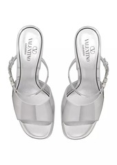 Valentino Garavani Mirror-effect Platform Slides 155mm