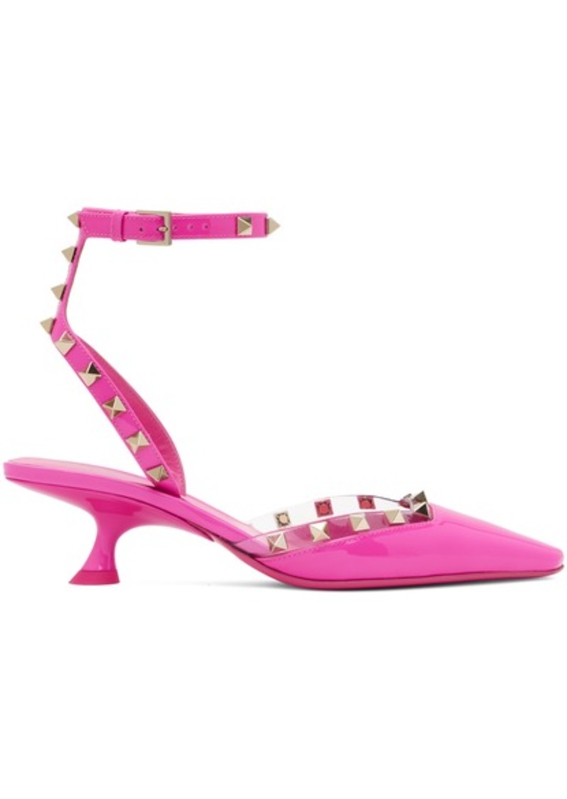 Valentino Garavani Pink Rockstud Couture Pumps