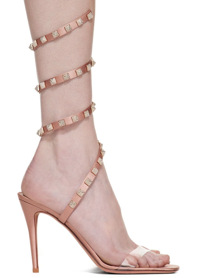 Valentino Garavani Pink Rockstud Heeled Sandals