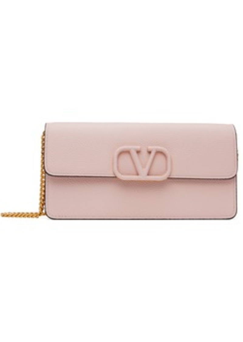 Valentino Garavani Pink VLogo Signature Wallet Bag