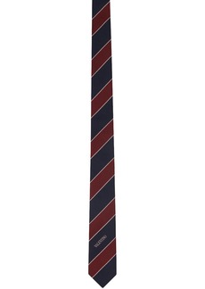 Valentino Garavani Red & Navy Jacquard Signa Tie