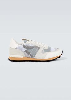 Valentino Garavani Rockrunner leather-trimmed sneakers