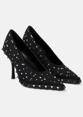 Valentino Garavani Rockstud and crystal embellished pumps