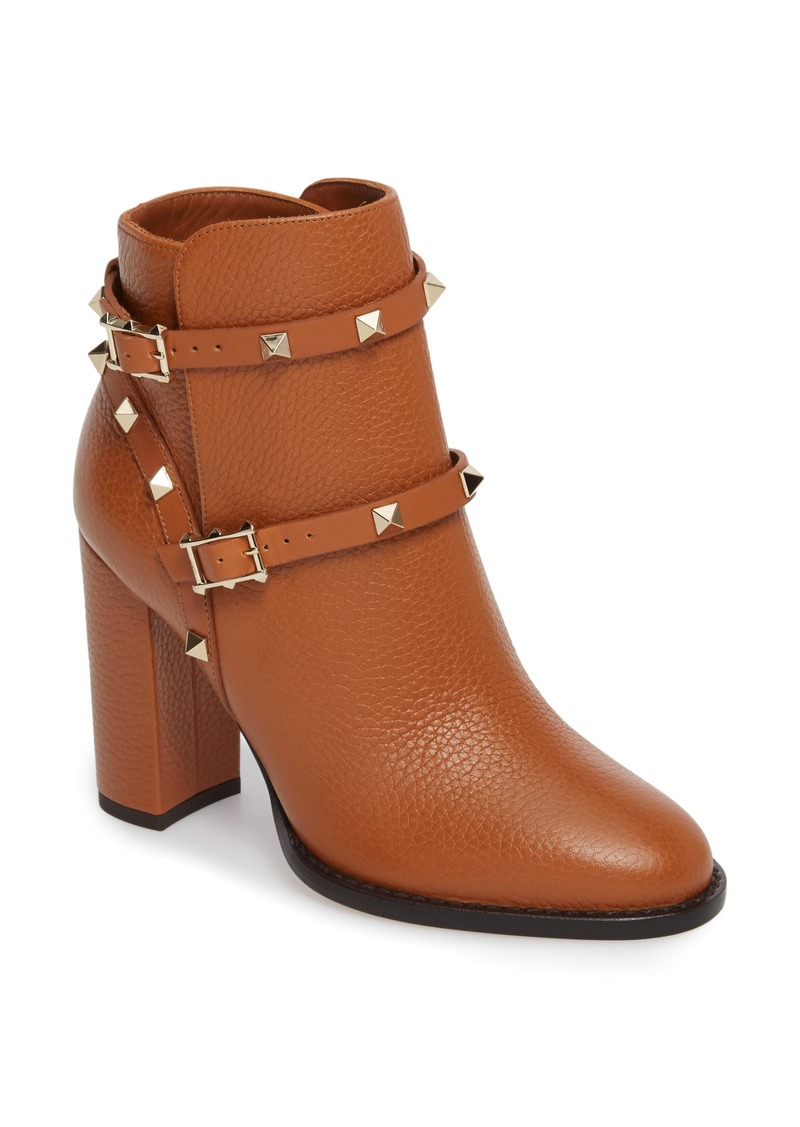 rockstud block heel bootie