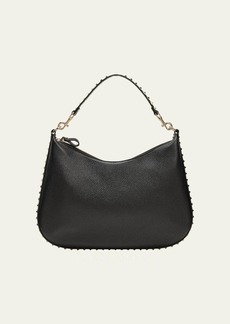 Valentino Garavani Rockstud Calfskin Hobo Bag