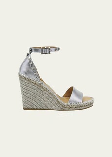 Valentino Garavani Rockstud Double Espadrille Wedge Sandals