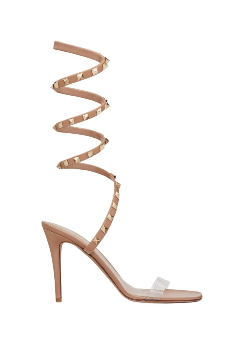 Valentino Garavani Rockstud Embellished Open Toe Sandals