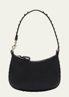 Valentino Garavani Rockstud Grain Leather Hobo Bag