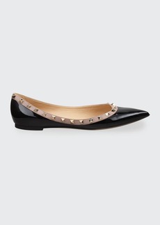 Valentino Garavani Rockstud Patent Ballet Flats