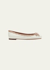 Valentino Garavani Rockstud Patent Bow Ballerina Flats