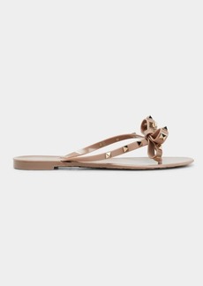 Valentino Garavani Rockstud PVC Flat Thong Sandals