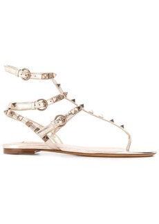 Valentino Rockstud metallic-effect sandals