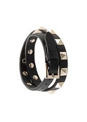 Valentino Rockstud double-strap leather bracelet