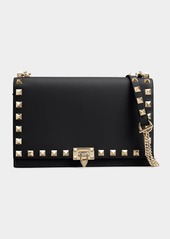 Valentino Garavani Rockstuds Flap Leather Pouch Crossbody Bag