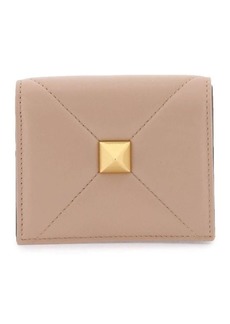 Valentino garavani roman stud small wallet in nappa leather