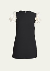 Valentino Garavani Rosette Cap-Sleeve Mini Dress