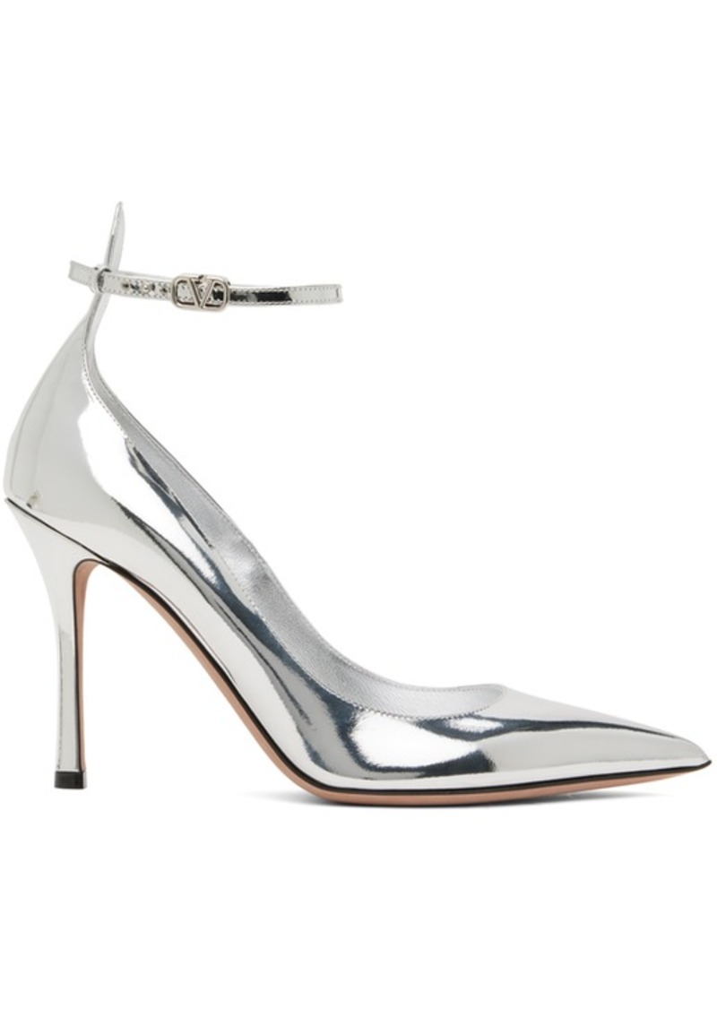 Valentino Garavani Silver Tan-Go 100 Heels