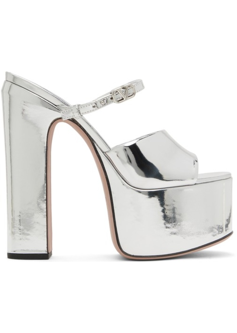 Valentino Garavani Silver Tan-Go Pumps