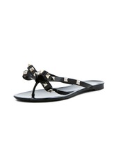 Valentino Garavani Summer Rockstud PVC Bow Thong Sandal