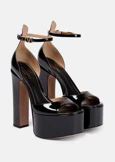Valentino Garavani Tan-Go 155 patent leather platform sandals