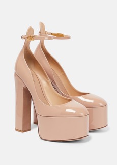 Valentino Garavani Tan-Go patent leather platform pumps