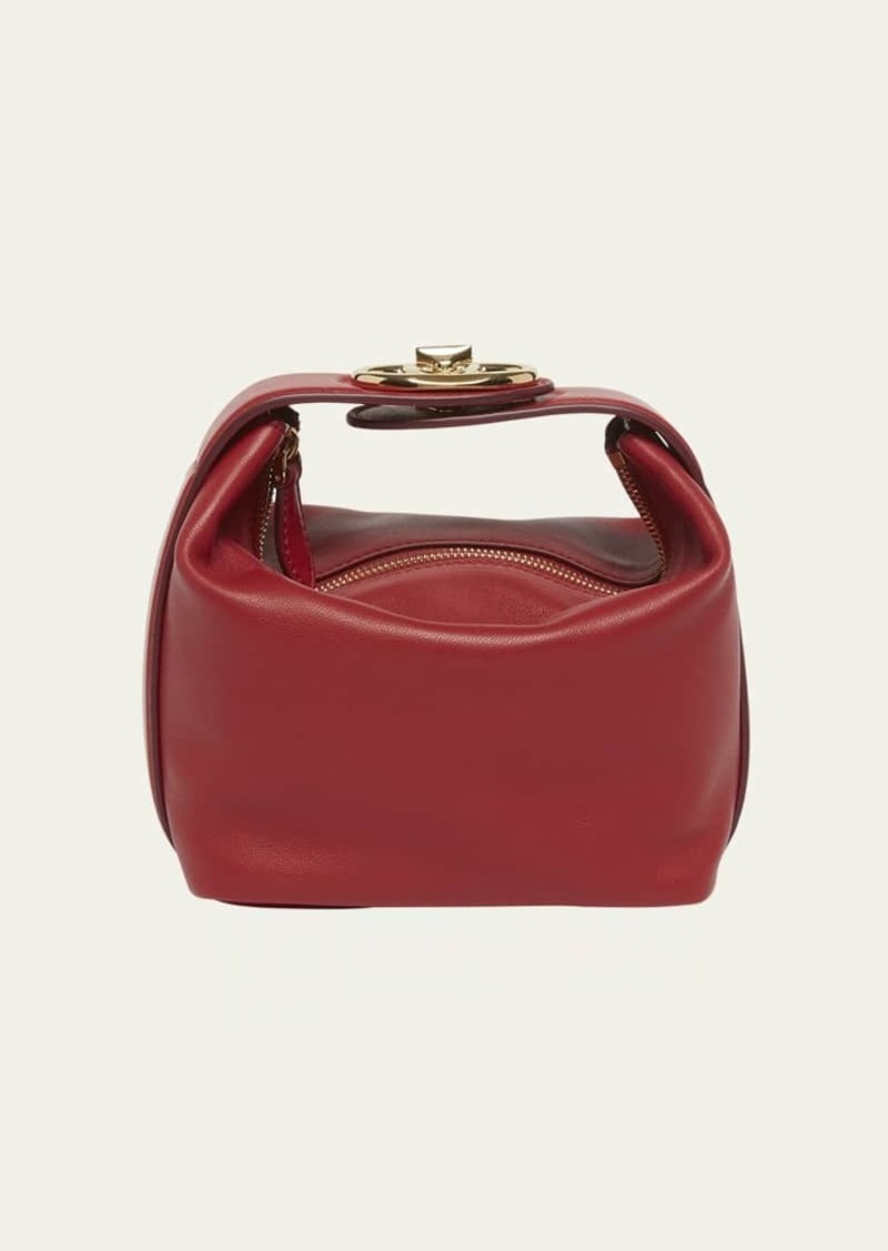 Valentino Garavani The Bold VLOGO Leather Top-Handle Bag