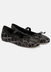 Valentino Garavani Toile Iconographe crystal-embellished satin ballet flats