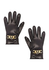 Valentino Garavani V Logo Chain Leather Glove