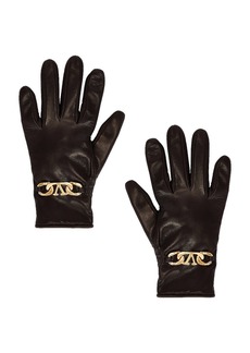 Valentino Garavani V Logo Chain Leather Glove