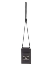 Valentino Garavani V-logo leather phone case