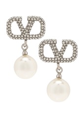 Valentino Garavani V Logo Signature Pearl Earrings