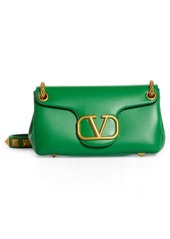 Valentino Garavani Valentino Stud Sign VLOGO Leather Shoulder Bag in Ultra Green at Nordstrom