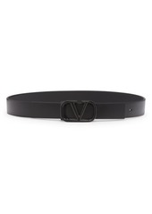 Valentino Garavani VLOGO Buckle Leather Belt