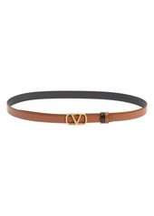 Valentino Garavani VLOGO Buckle Reversible Leather Belt