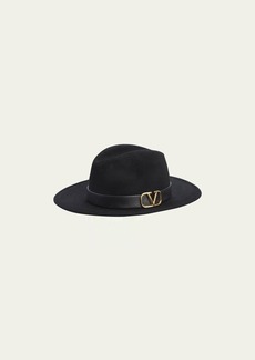 Valentino Garavani VLOGO Felt Fedora Hat