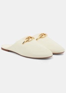 Valentino Garavani VLogo Gate leather mules