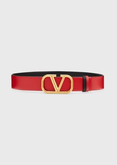 Valentino Garavani VLOGO Leather Belt