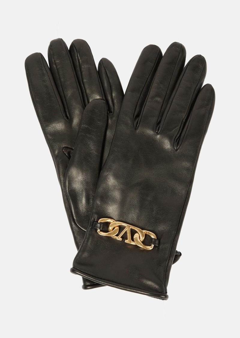 Valentino Garavani VLogo leather gloves