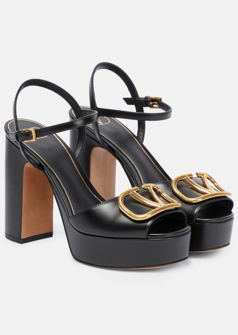 Valentino Garavani VLogo leather platform sandals